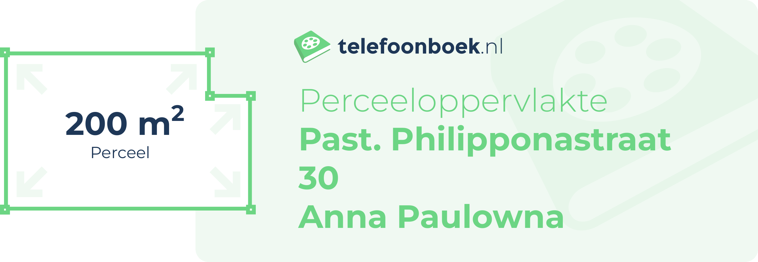 Perceeloppervlakte Past. Philipponastraat 30 Anna Paulowna