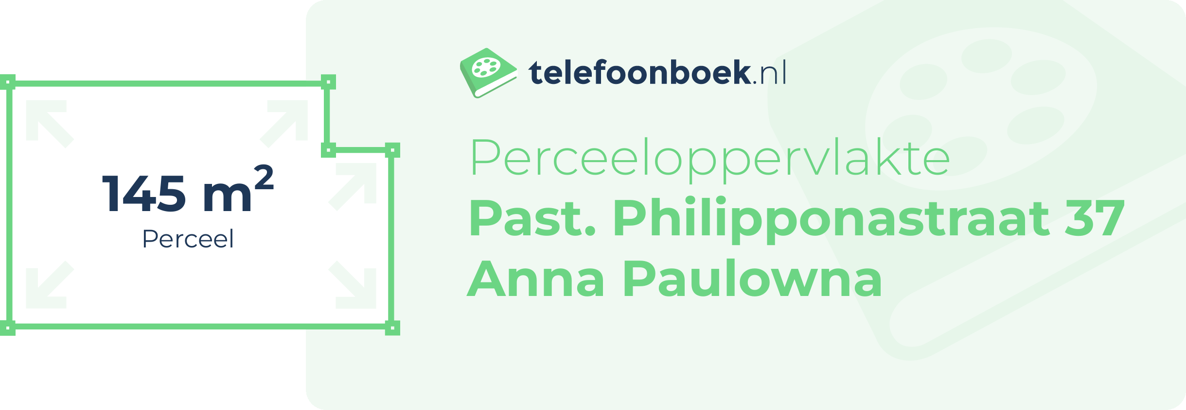 Perceeloppervlakte Past. Philipponastraat 37 Anna Paulowna