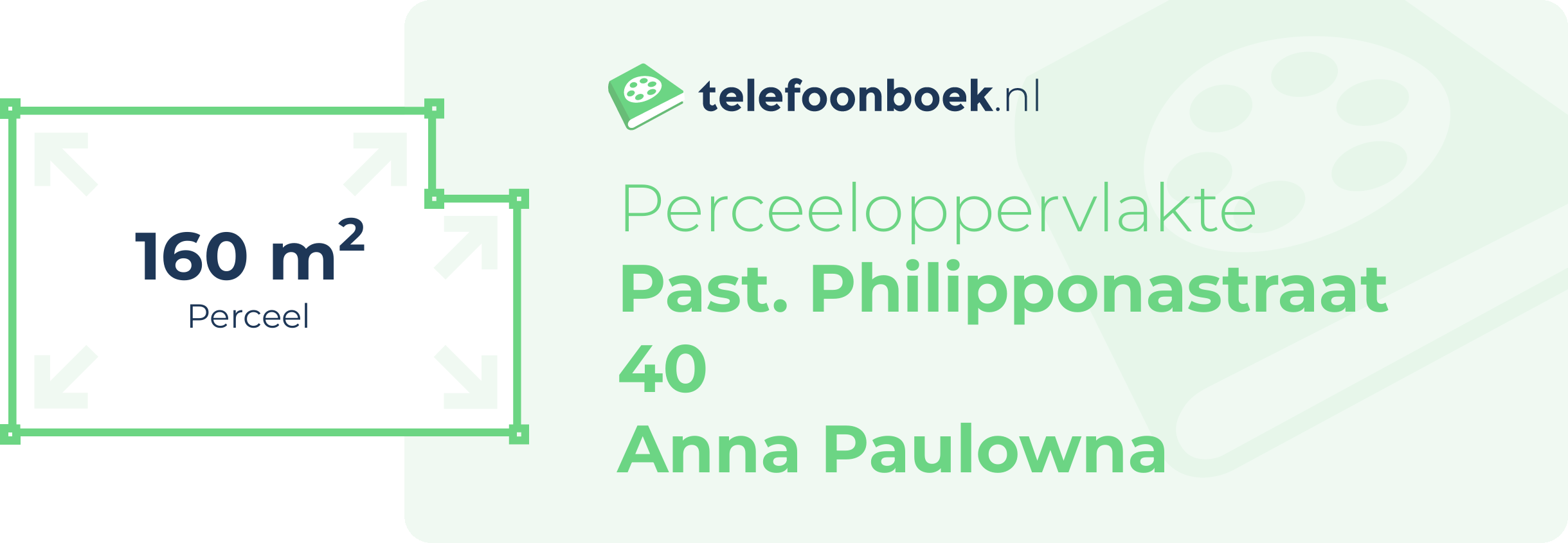 Perceeloppervlakte Past. Philipponastraat 40 Anna Paulowna