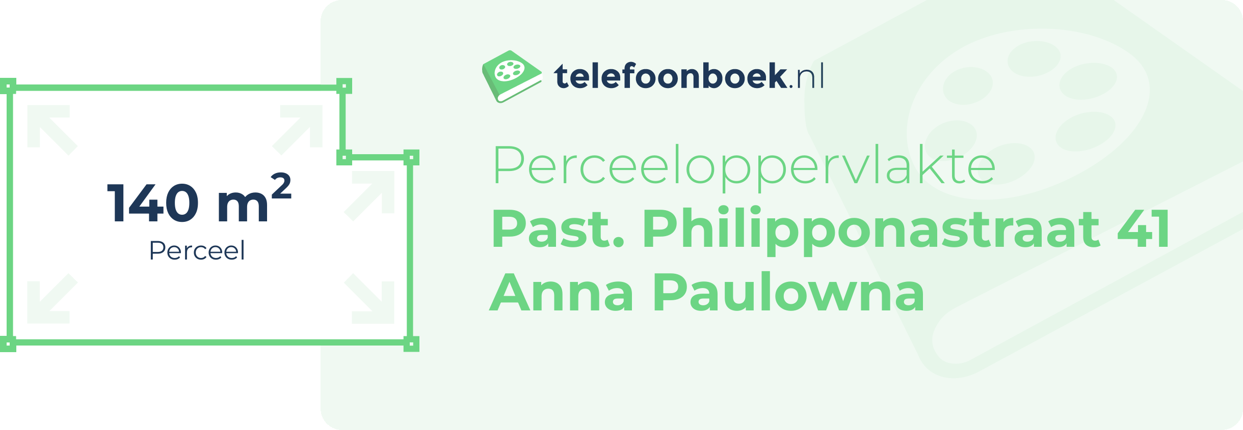 Perceeloppervlakte Past. Philipponastraat 41 Anna Paulowna