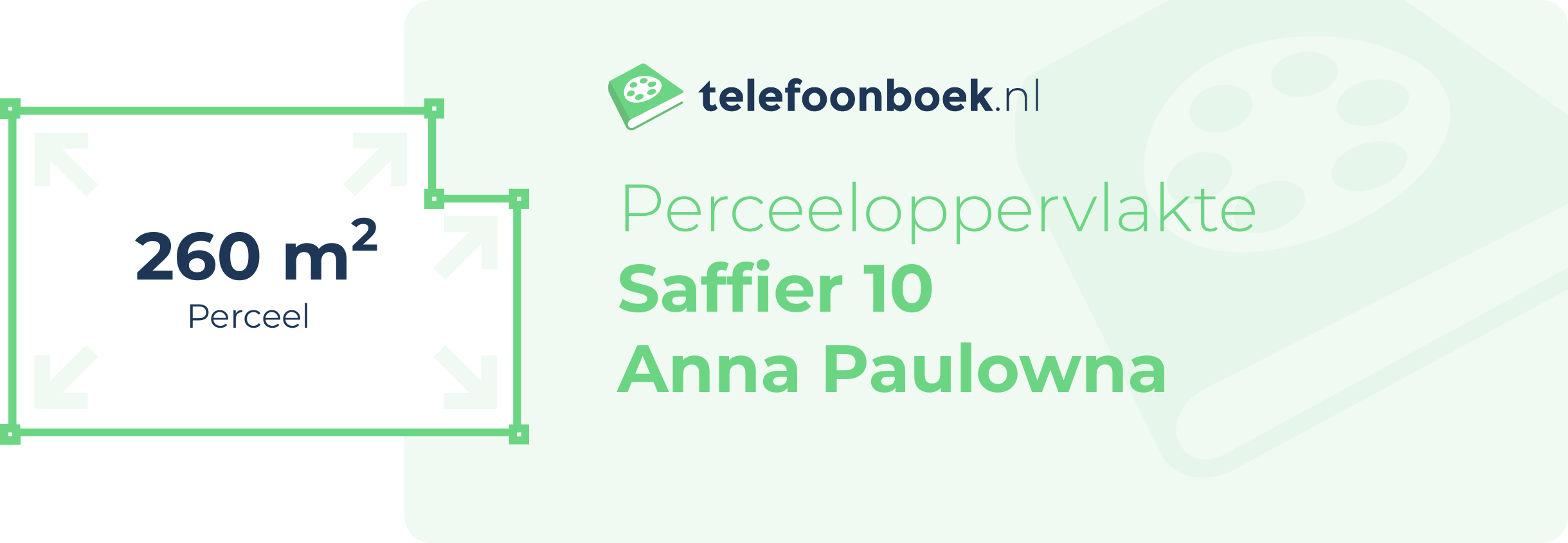 Perceeloppervlakte Saffier 10 Anna Paulowna