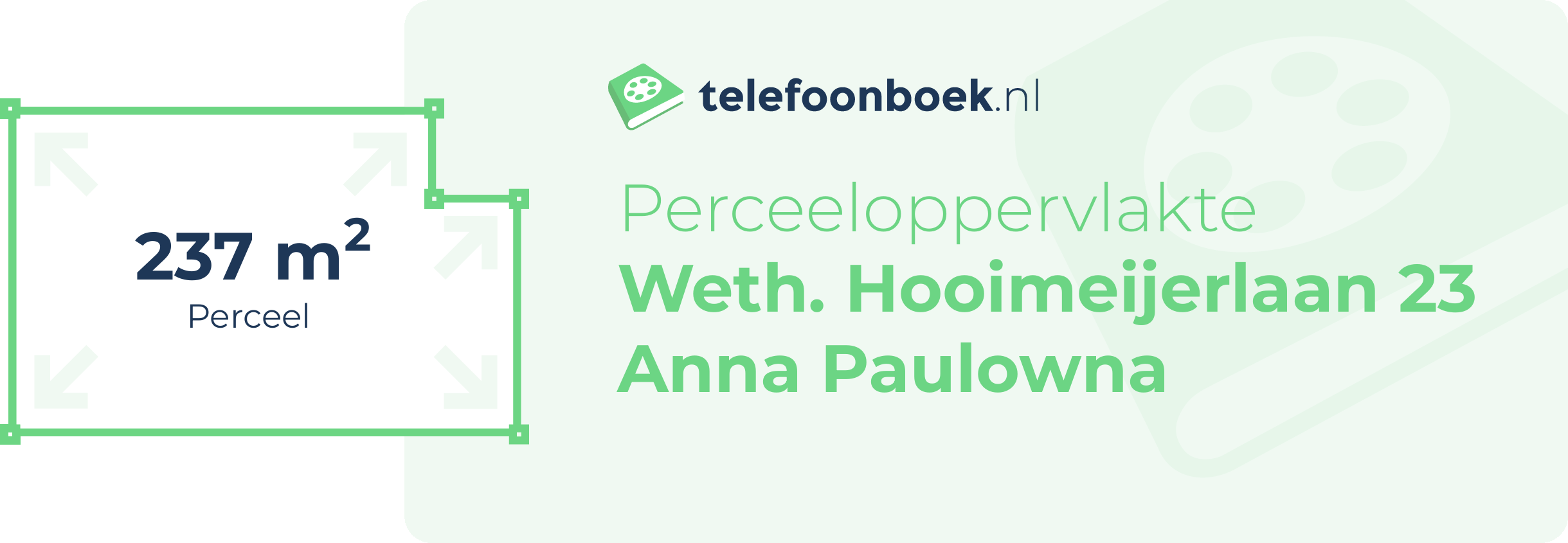 Perceeloppervlakte Weth. Hooimeijerlaan 23 Anna Paulowna