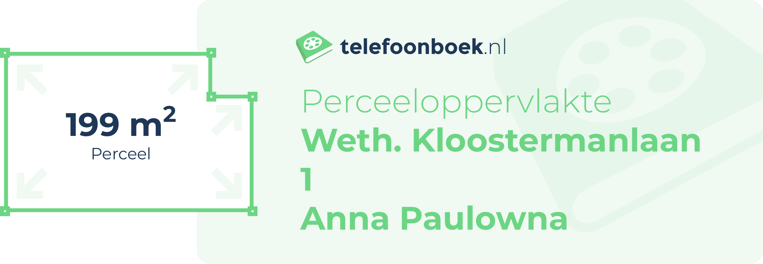 Perceeloppervlakte Weth. Kloostermanlaan 1 Anna Paulowna