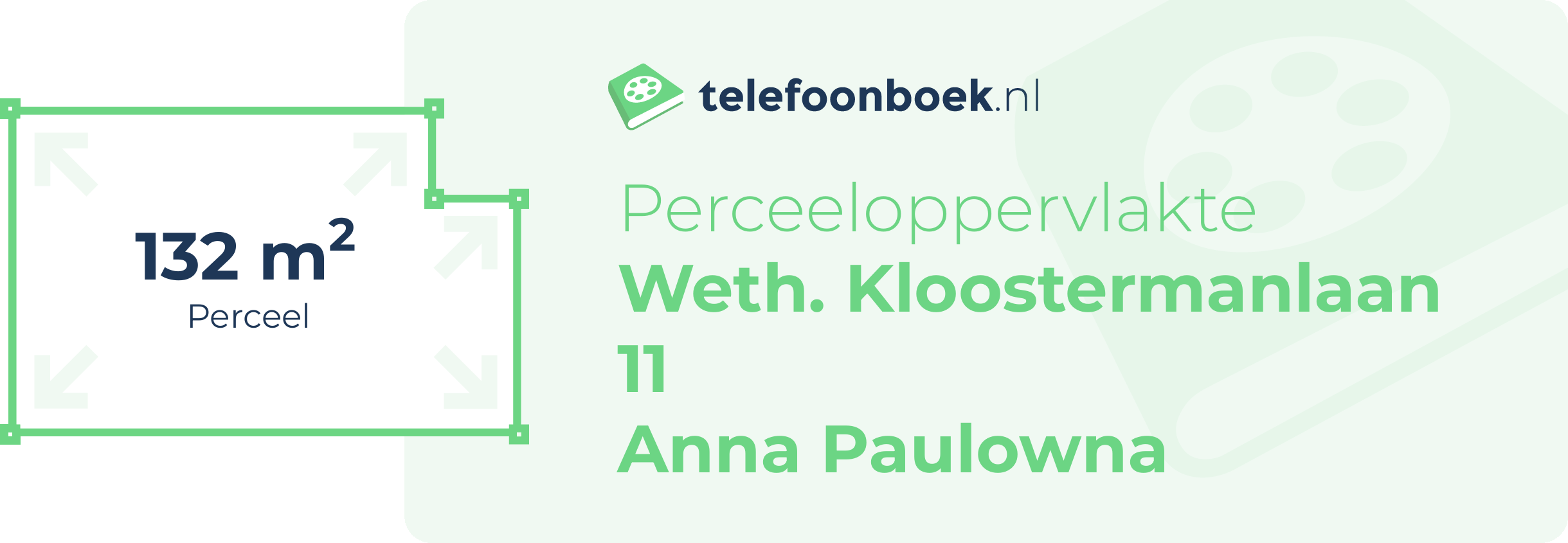 Perceeloppervlakte Weth. Kloostermanlaan 11 Anna Paulowna