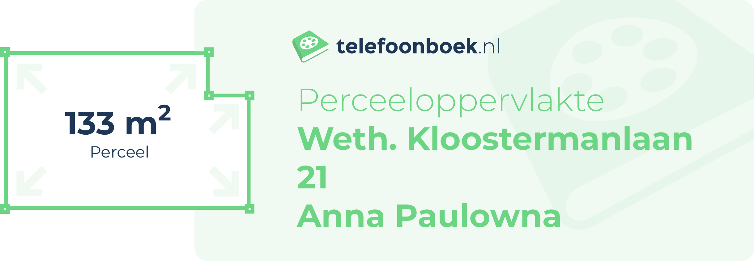 Perceeloppervlakte Weth. Kloostermanlaan 21 Anna Paulowna