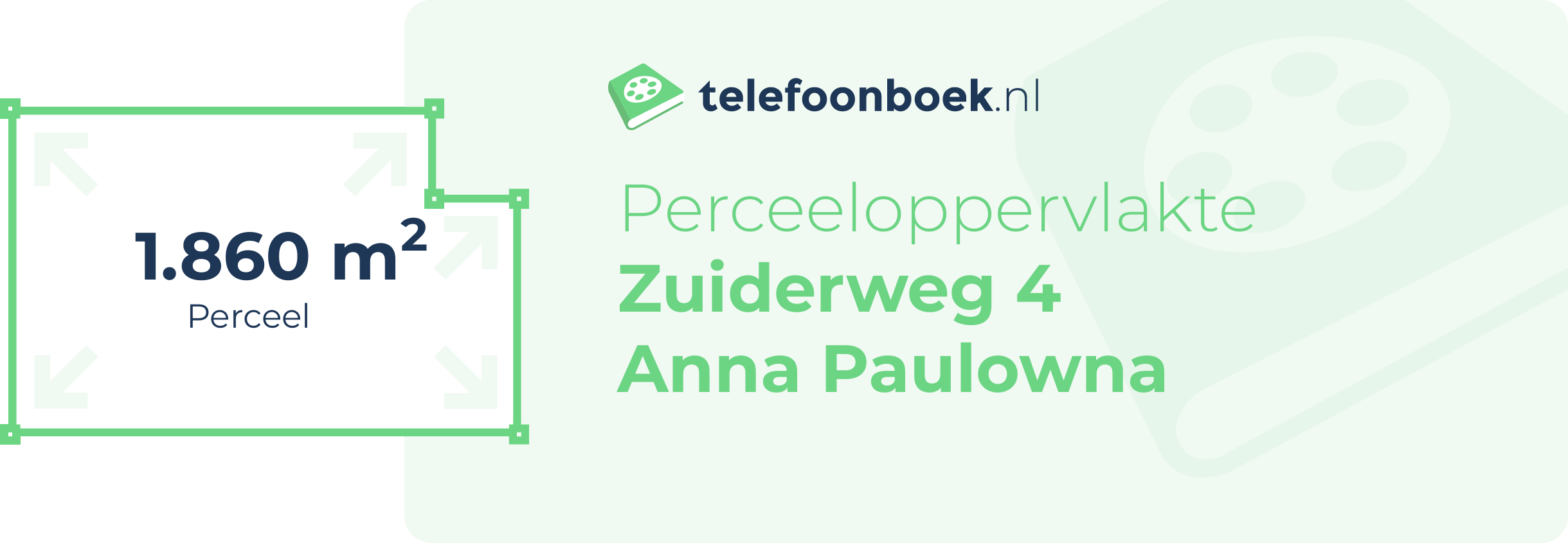 Perceeloppervlakte Zuiderweg 4 Anna Paulowna