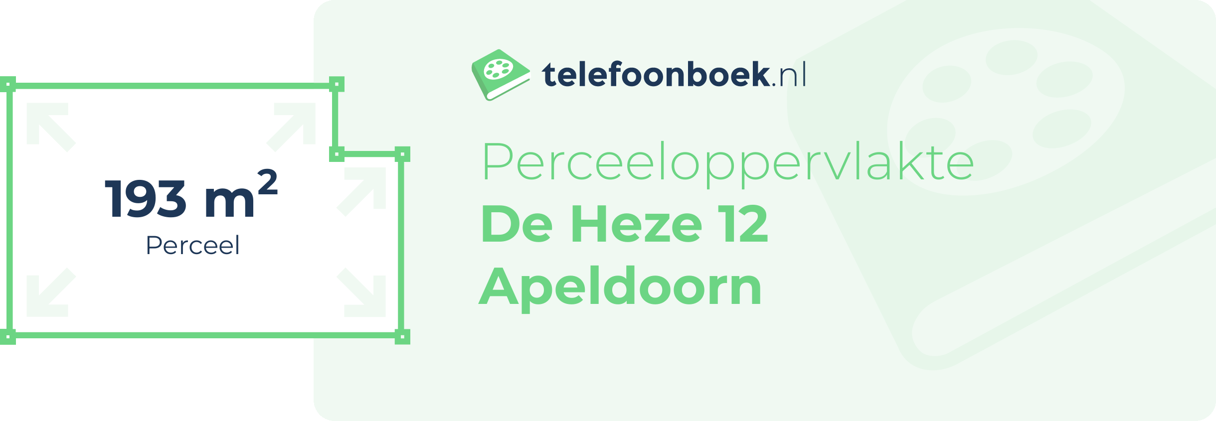 Perceeloppervlakte De Heze 12 Apeldoorn