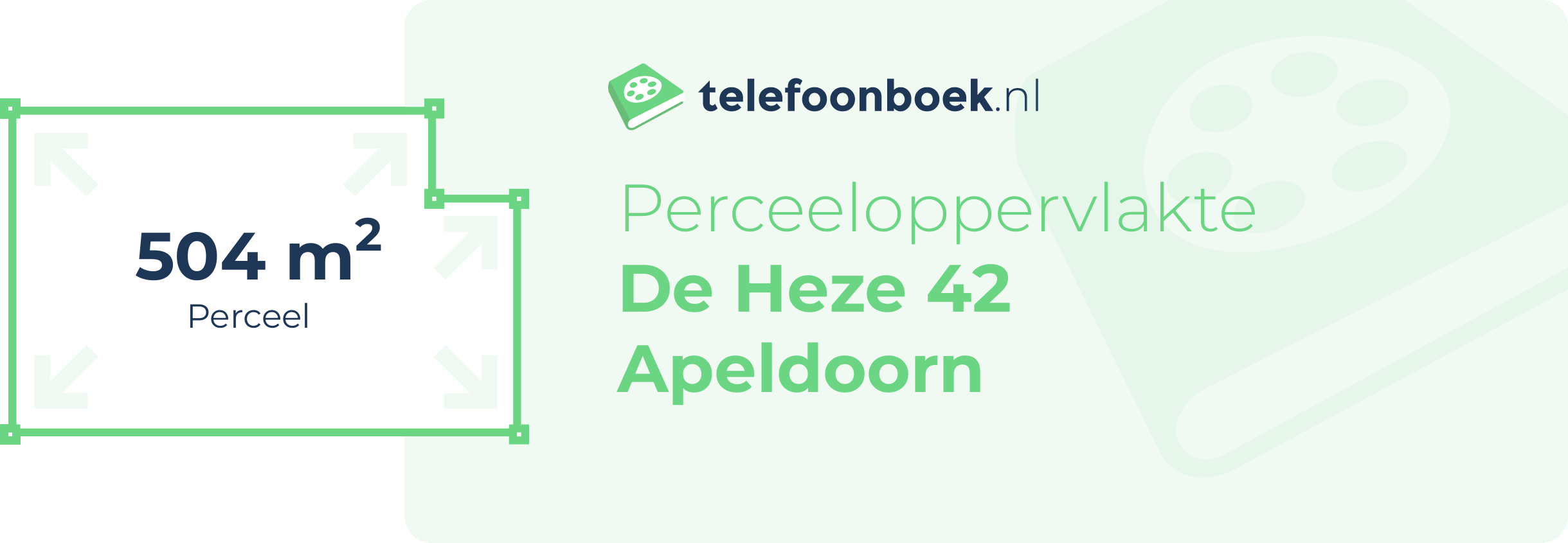 Perceeloppervlakte De Heze 42 Apeldoorn