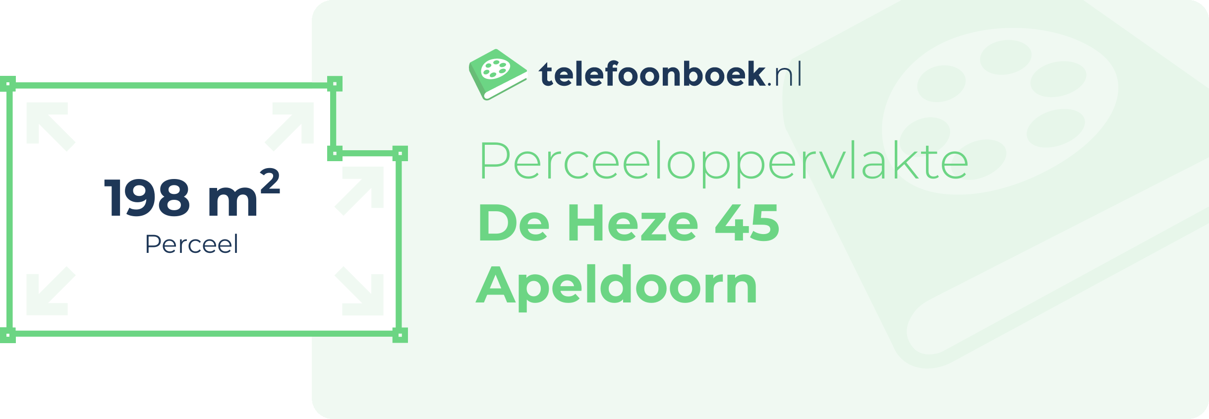 Perceeloppervlakte De Heze 45 Apeldoorn