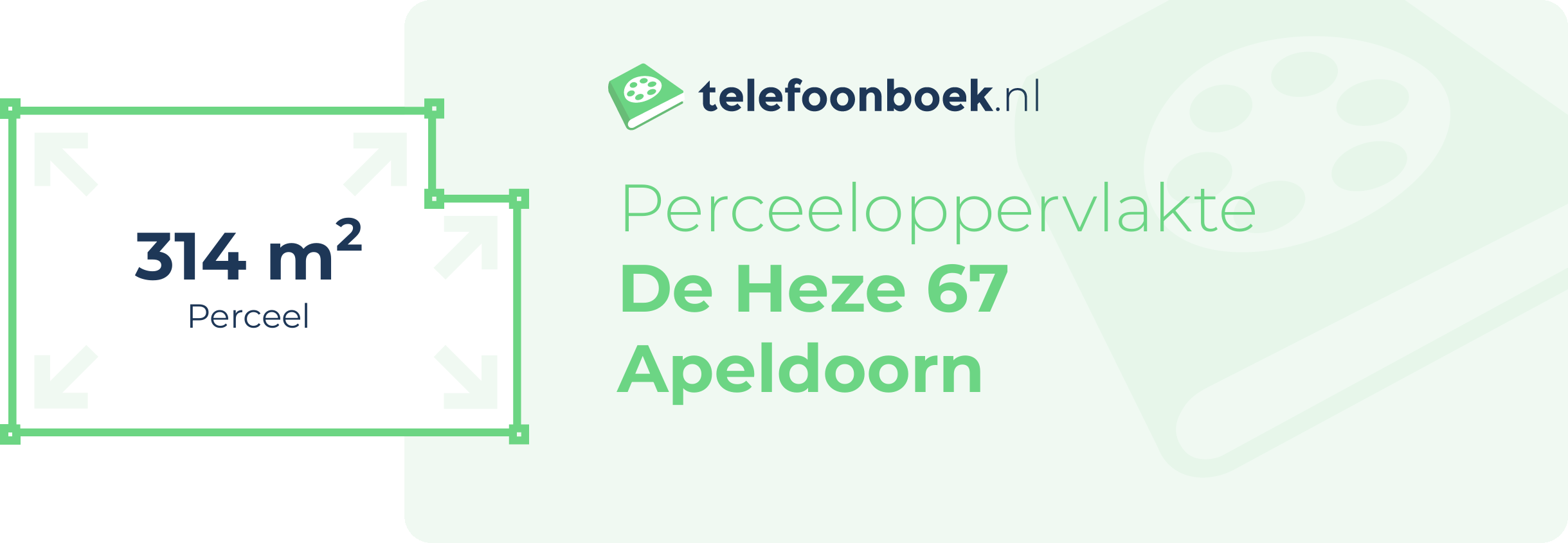 Perceeloppervlakte De Heze 67 Apeldoorn