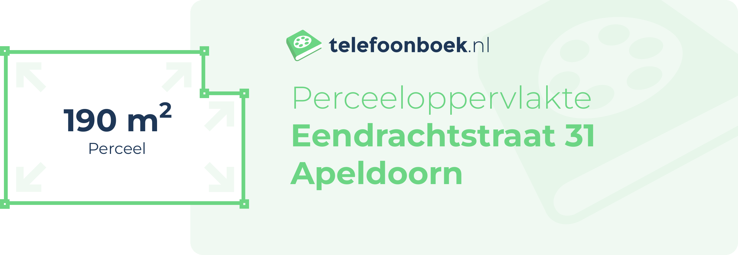 Perceeloppervlakte Eendrachtstraat 31 Apeldoorn