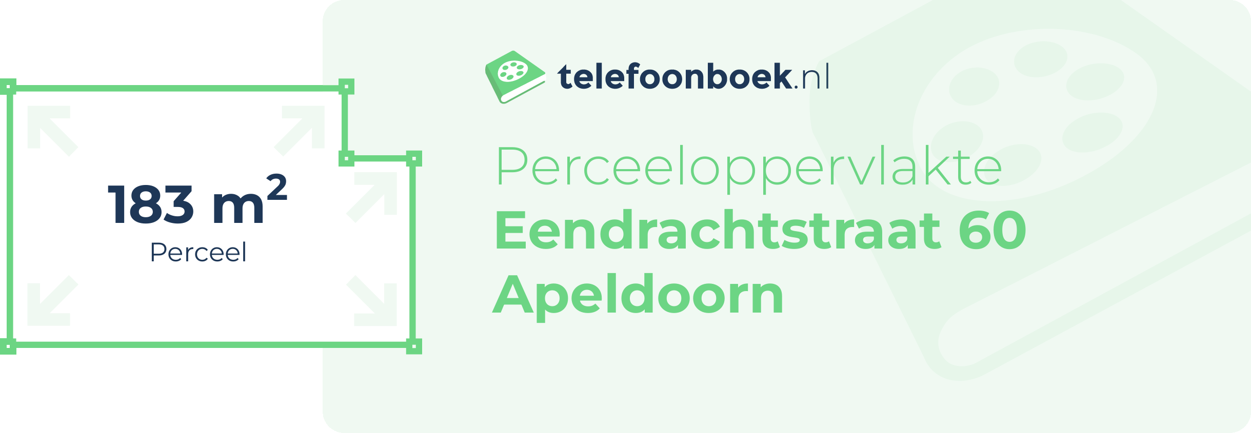 Perceeloppervlakte Eendrachtstraat 60 Apeldoorn