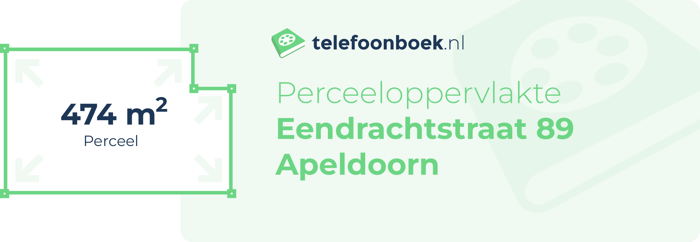 Perceeloppervlakte Eendrachtstraat 89 Apeldoorn