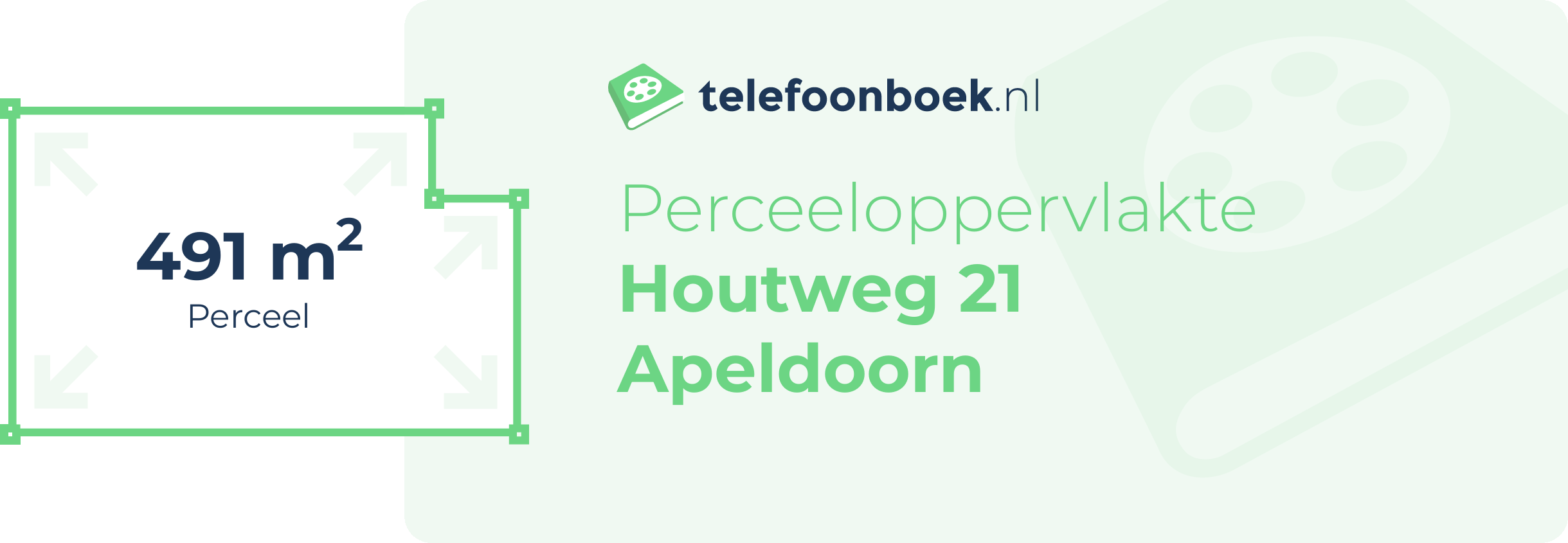 Perceeloppervlakte Houtweg 21 Apeldoorn