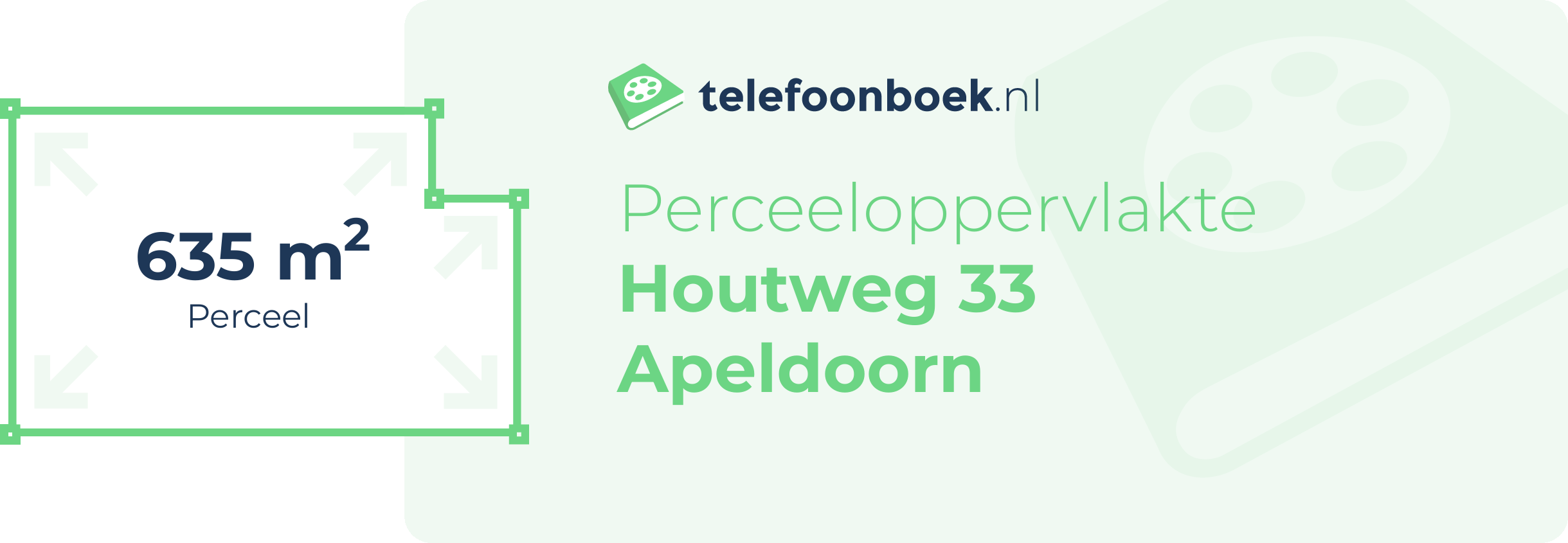 Perceeloppervlakte Houtweg 33 Apeldoorn