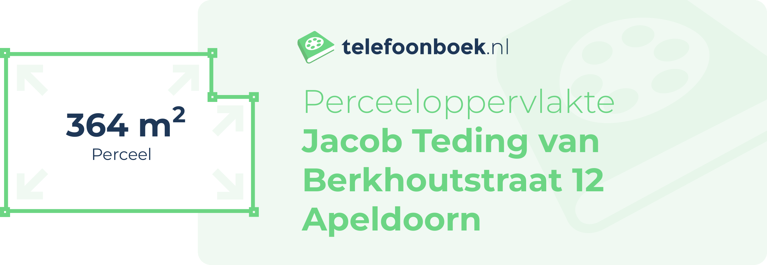 Perceeloppervlakte Jacob Teding Van Berkhoutstraat 12 Apeldoorn