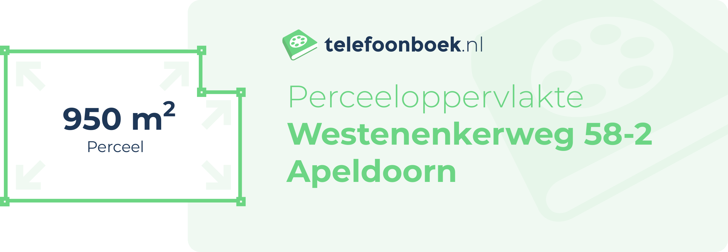 Perceeloppervlakte Westenenkerweg 58-2 Apeldoorn