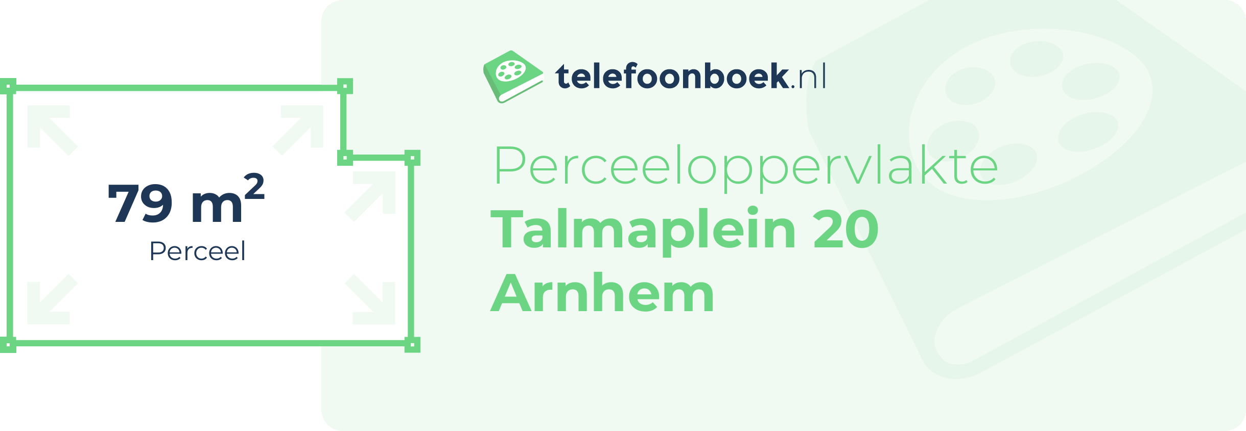 Perceeloppervlakte Talmaplein 20 Arnhem