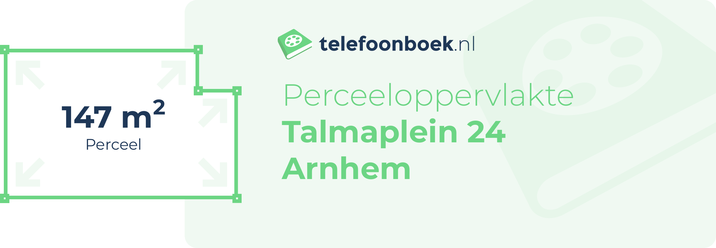 Perceeloppervlakte Talmaplein 24 Arnhem