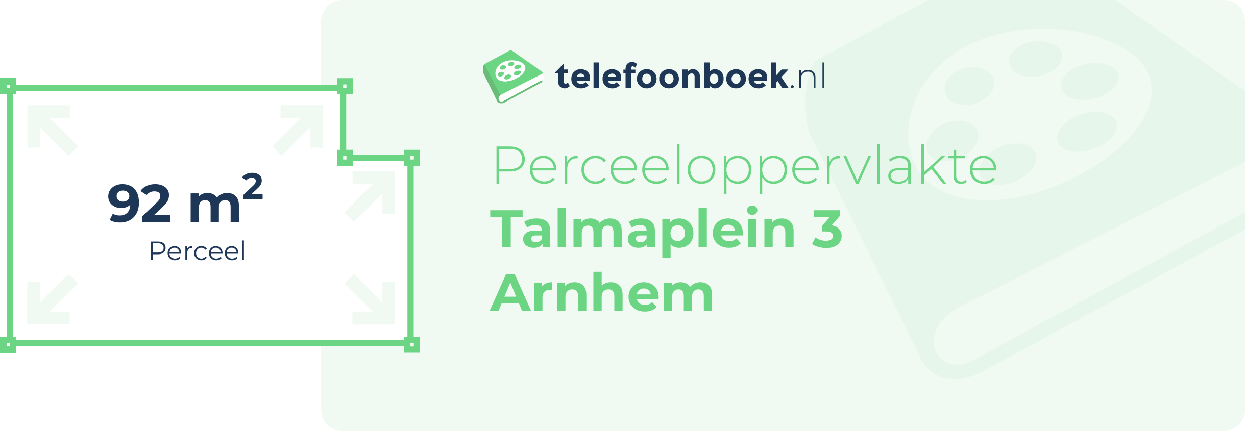 Perceeloppervlakte Talmaplein 3 Arnhem