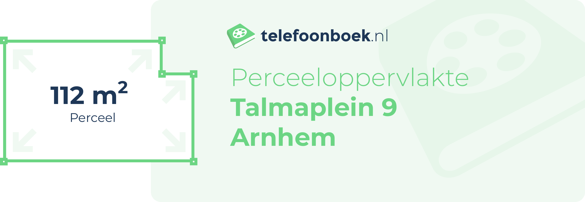 Perceeloppervlakte Talmaplein 9 Arnhem