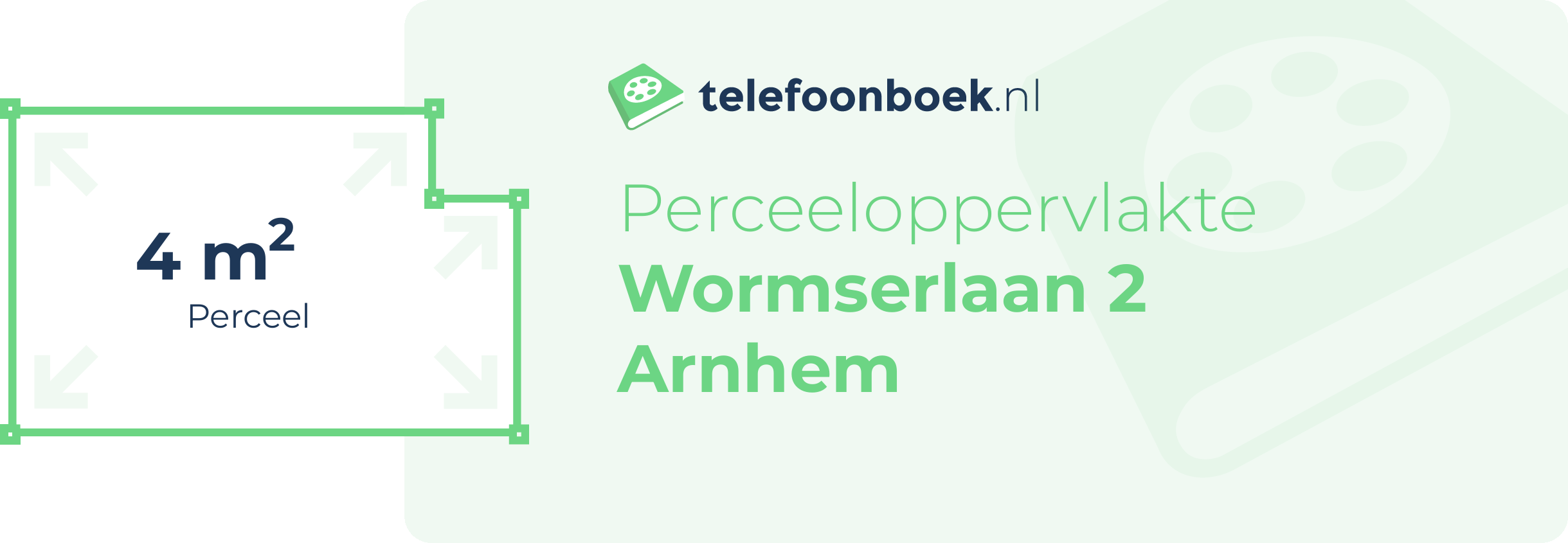 Perceeloppervlakte Wormserlaan 2 Arnhem