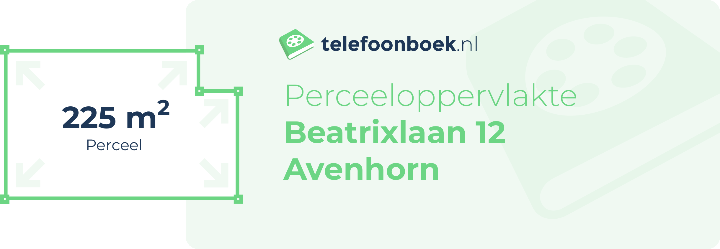 Perceeloppervlakte Beatrixlaan 12 Avenhorn