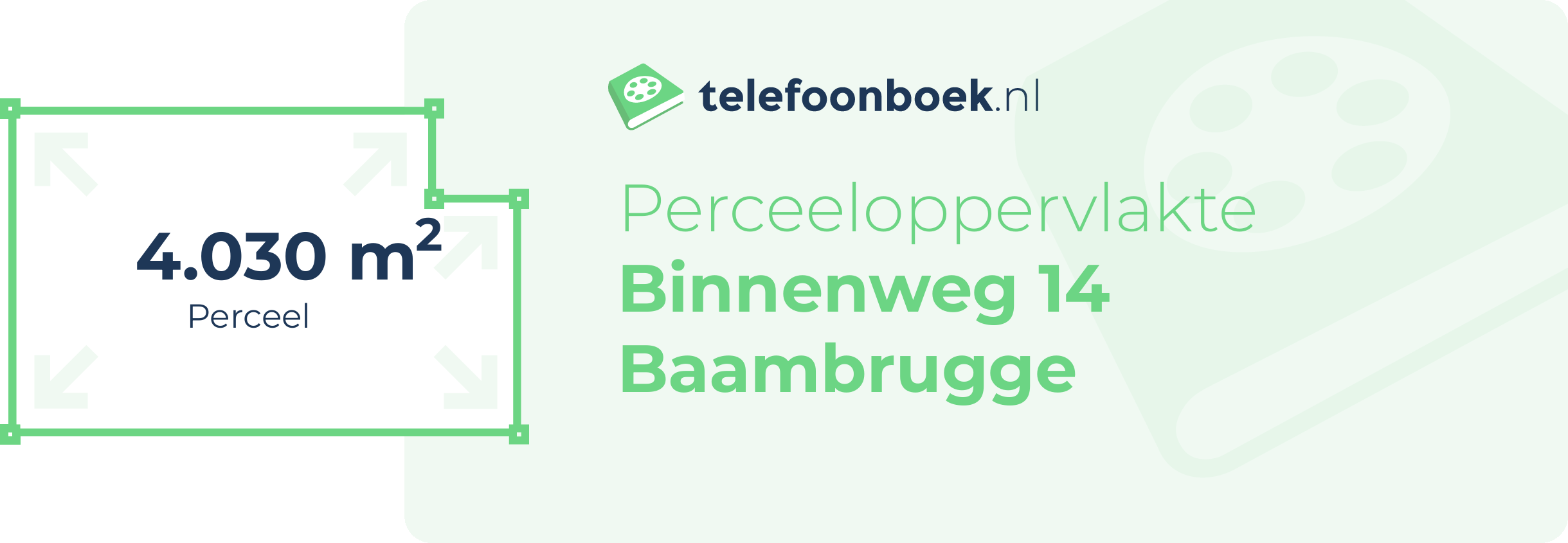 Perceeloppervlakte Binnenweg 14 Baambrugge