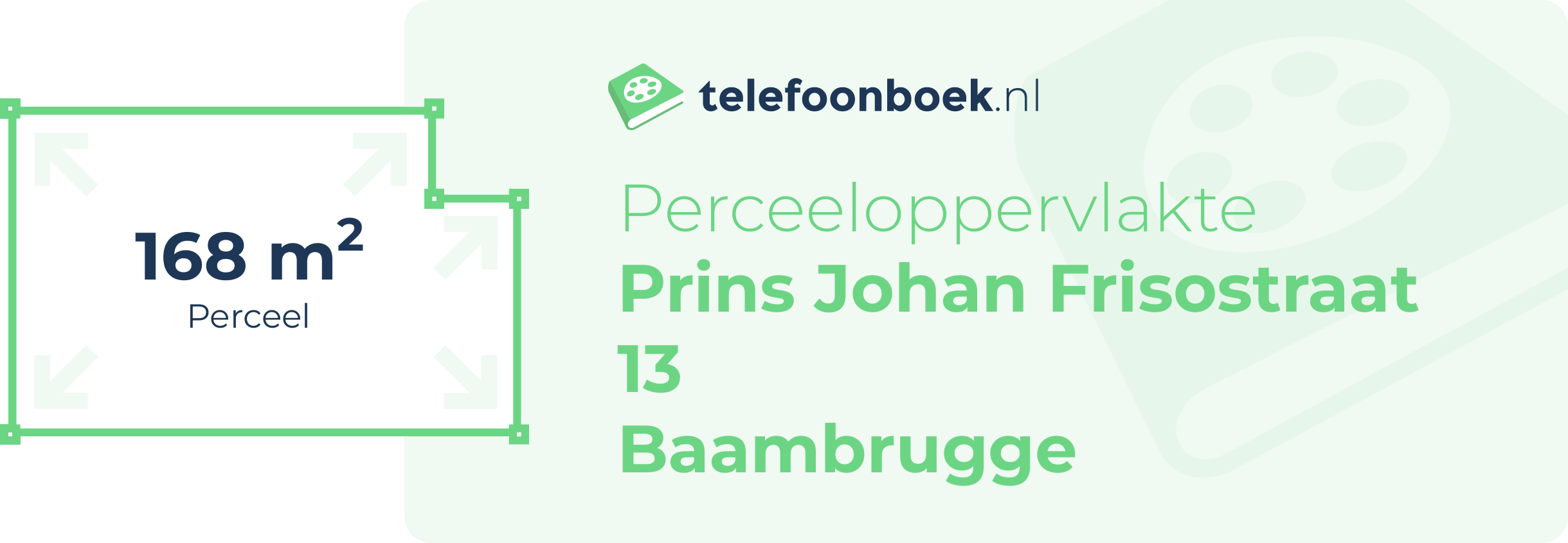 Perceeloppervlakte Prins Johan Frisostraat 13 Baambrugge