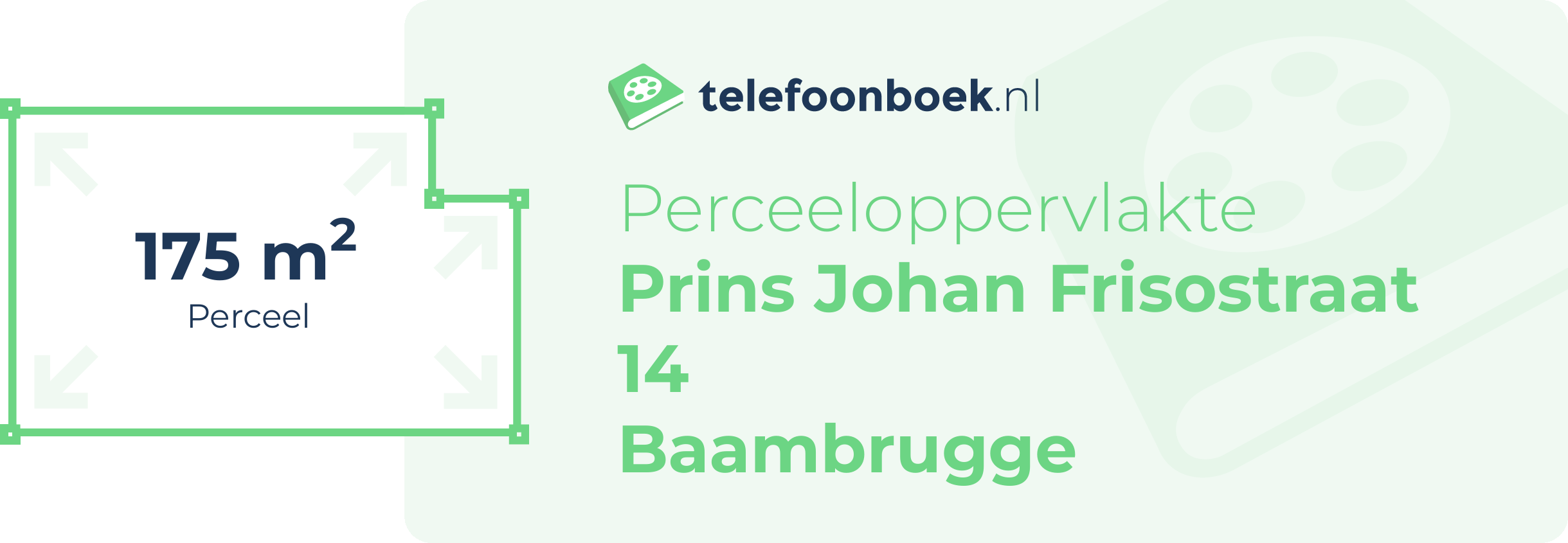 Perceeloppervlakte Prins Johan Frisostraat 14 Baambrugge