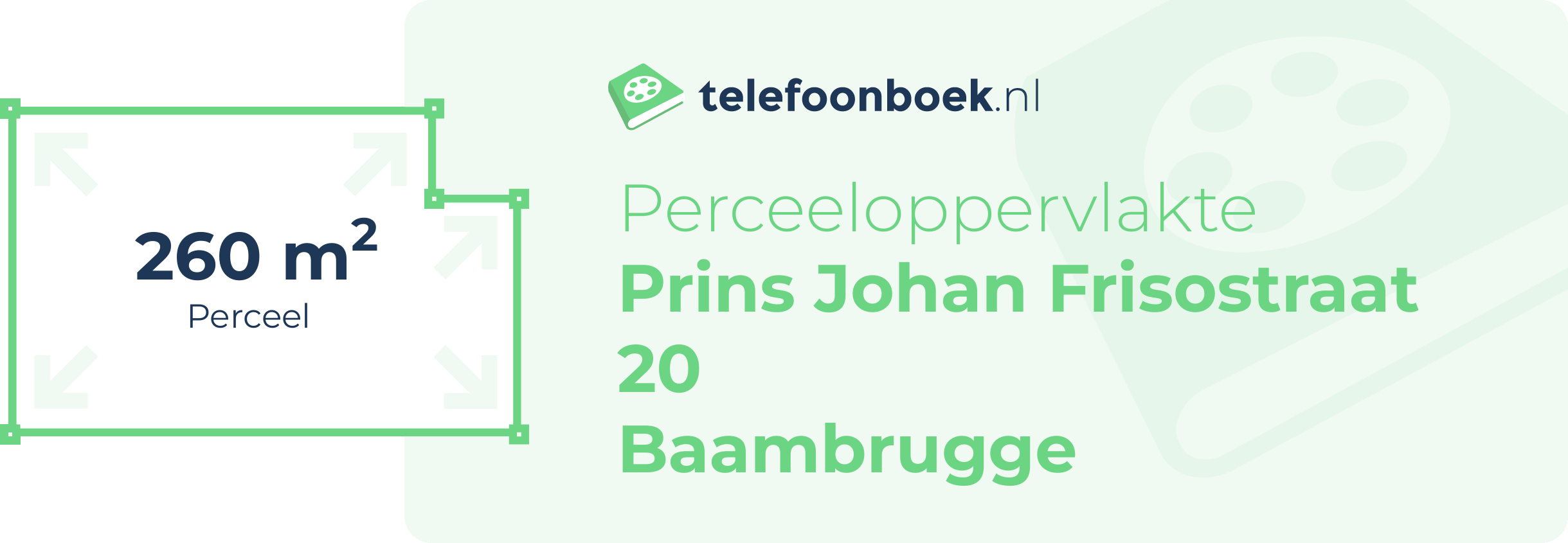 Perceeloppervlakte Prins Johan Frisostraat 20 Baambrugge