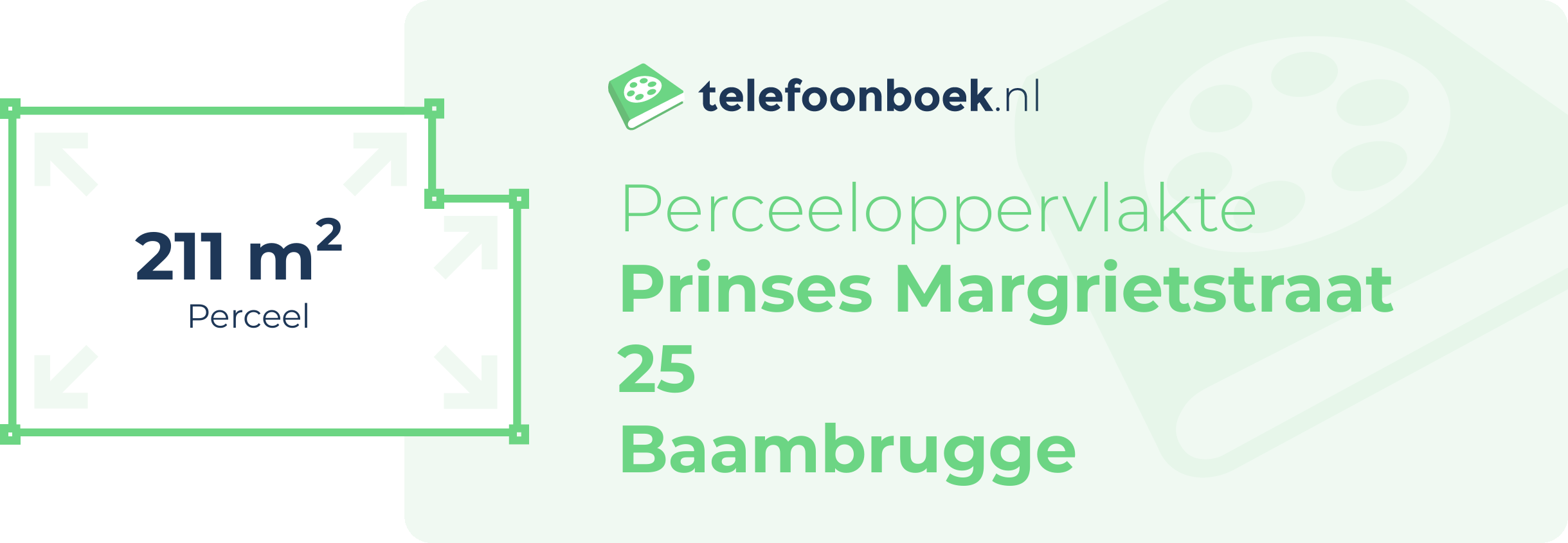 Perceeloppervlakte Prinses Margrietstraat 25 Baambrugge