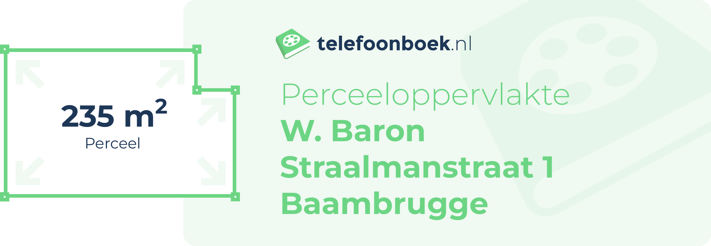 Perceeloppervlakte W. Baron Straalmanstraat 1 Baambrugge