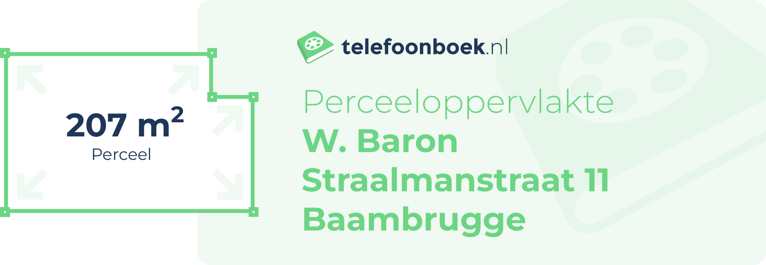 Perceeloppervlakte W. Baron Straalmanstraat 11 Baambrugge