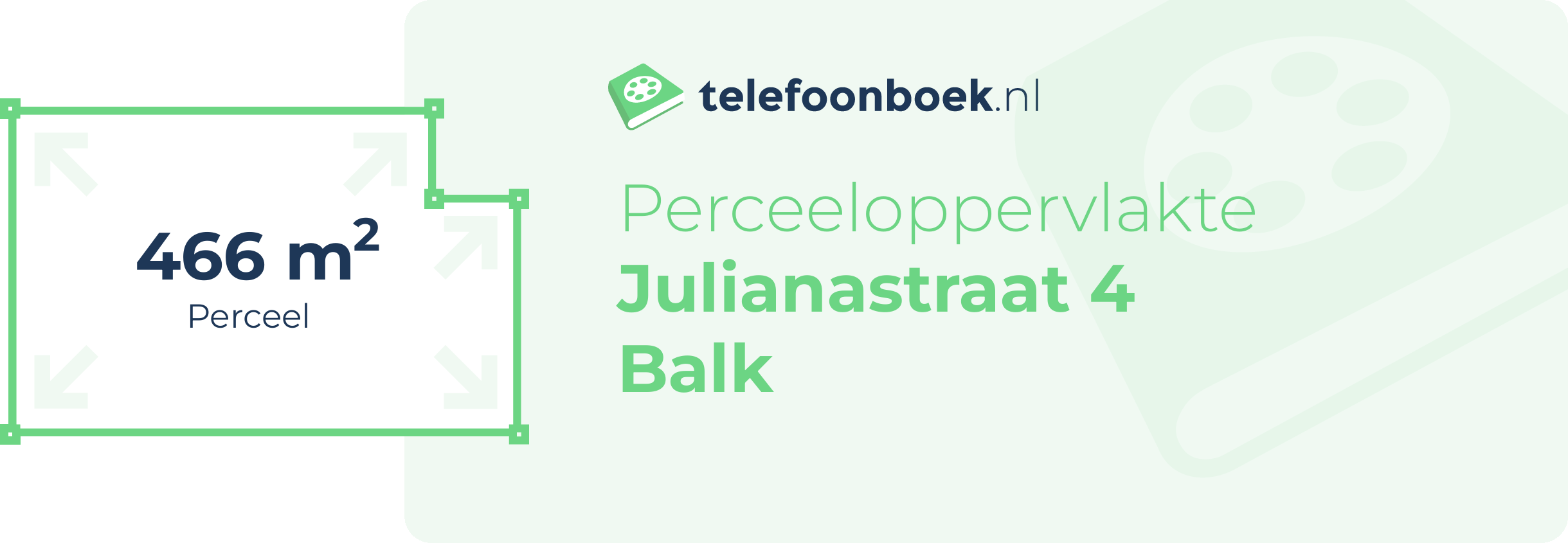 Perceeloppervlakte Julianastraat 4 Balk