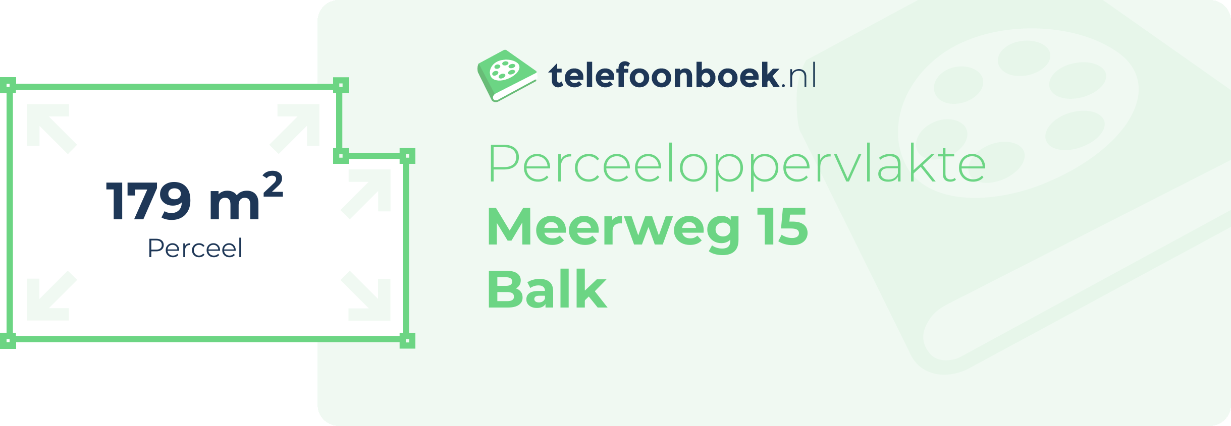 Perceeloppervlakte Meerweg 15 Balk