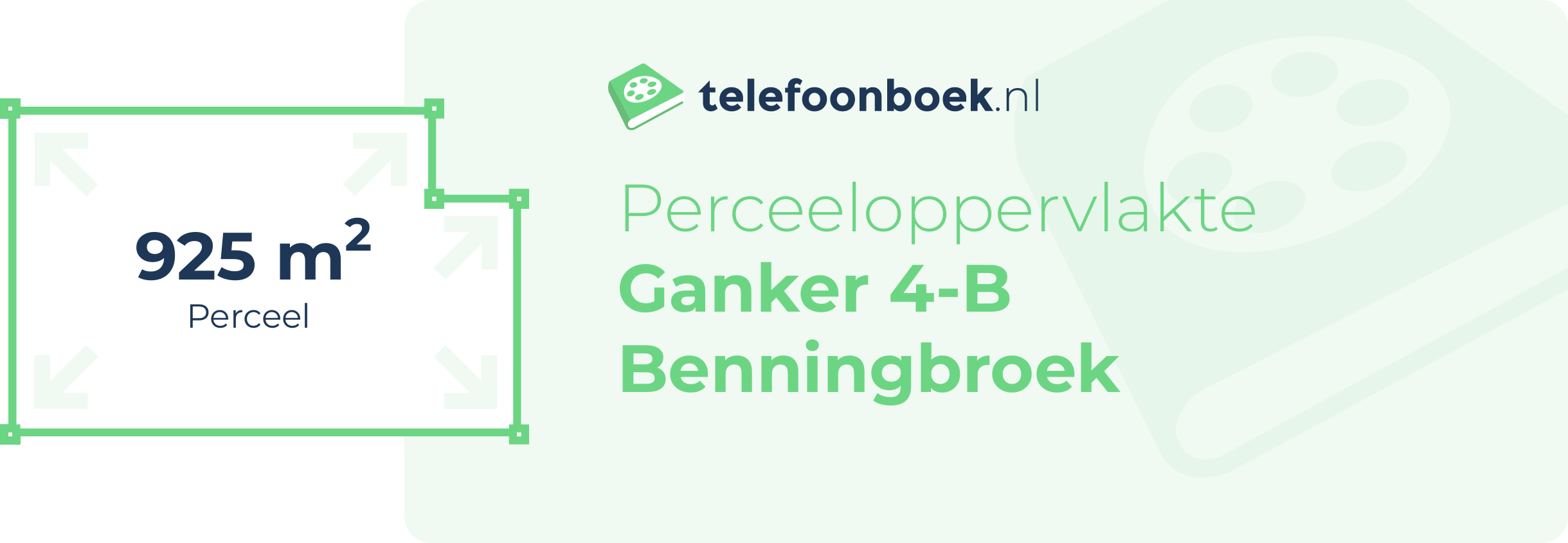 Perceeloppervlakte Ganker 4-B Benningbroek