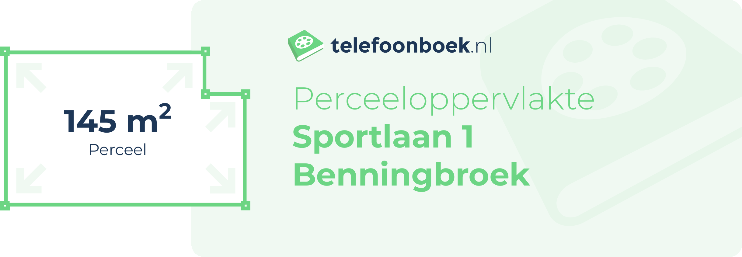 Perceeloppervlakte Sportlaan 1 Benningbroek