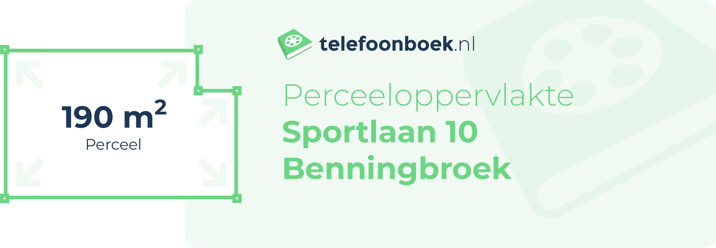 Perceeloppervlakte Sportlaan 10 Benningbroek