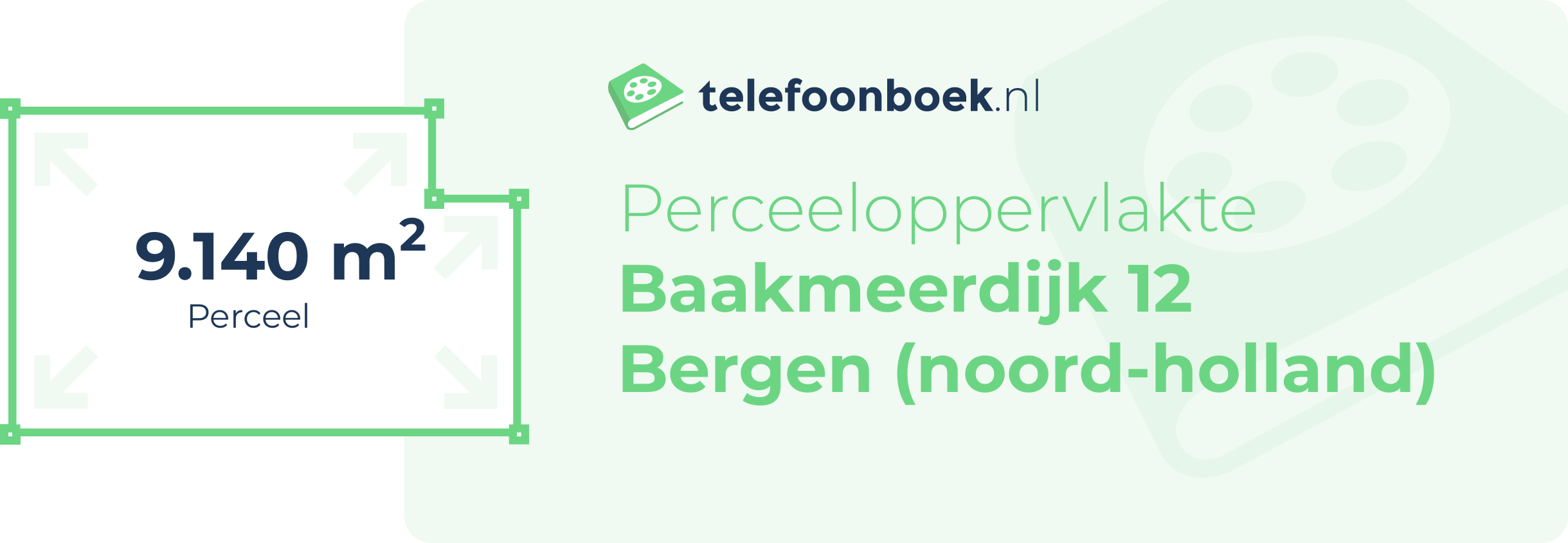 Perceeloppervlakte Baakmeerdijk 12 Bergen (Noord-Holland)