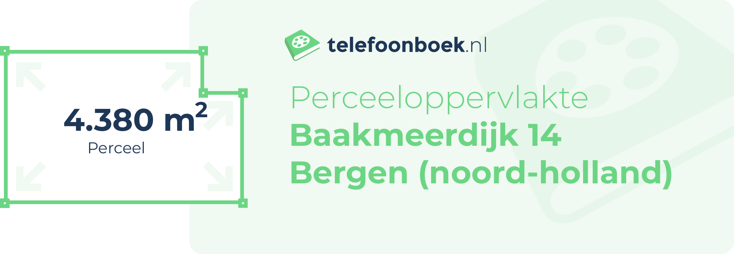 Perceeloppervlakte Baakmeerdijk 14 Bergen (Noord-Holland)