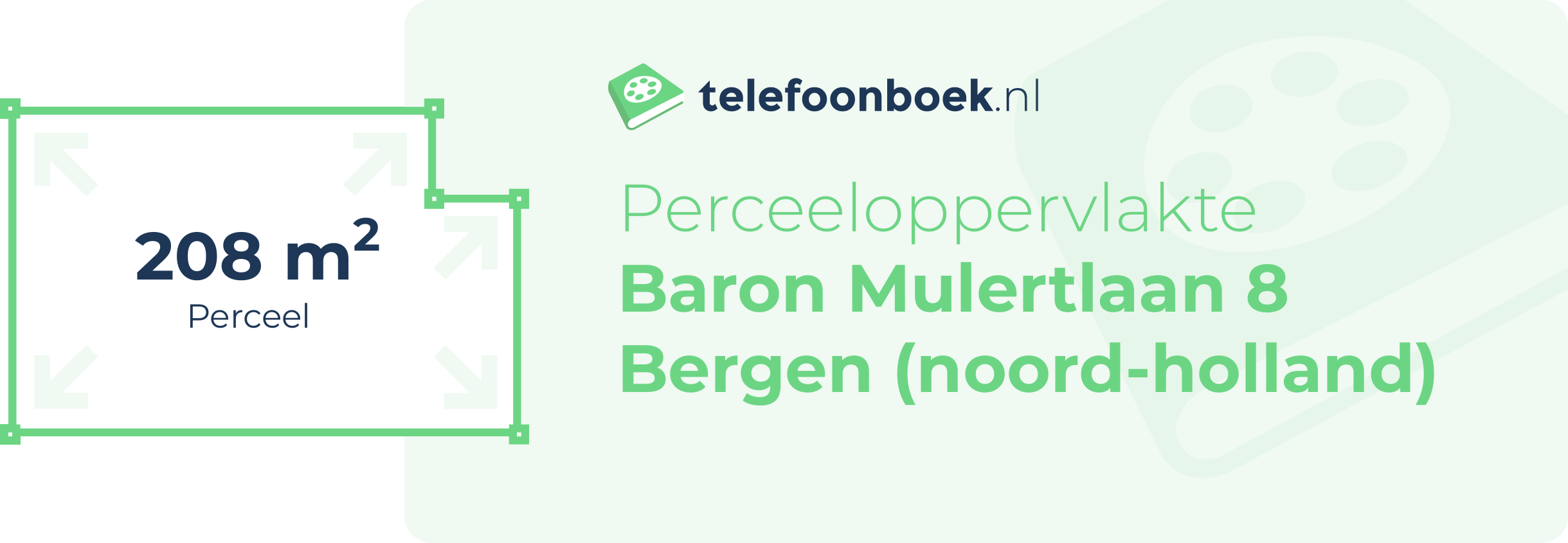 Perceeloppervlakte Baron Mulertlaan 8 Bergen (Noord-Holland)