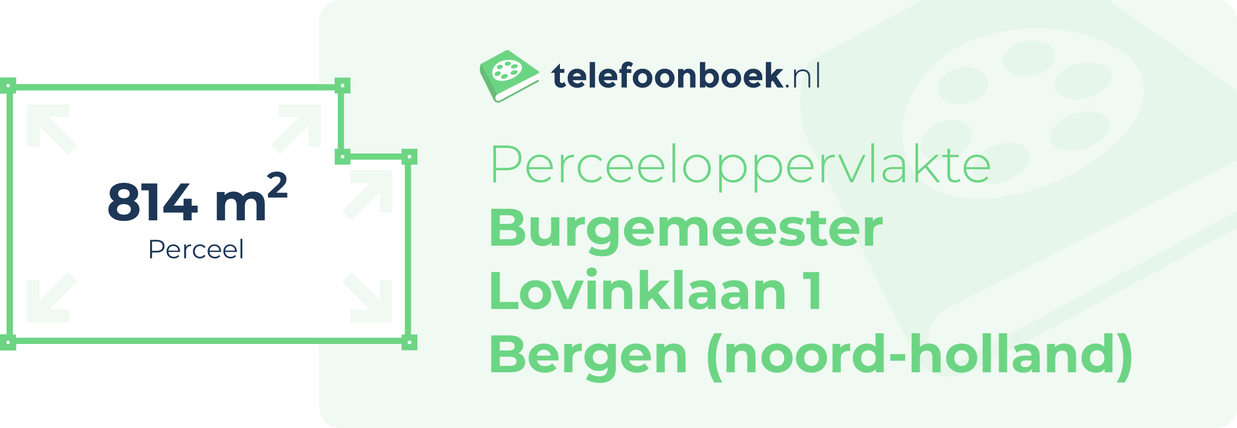 Perceeloppervlakte Burgemeester Lovinklaan 1 Bergen (Noord-Holland)