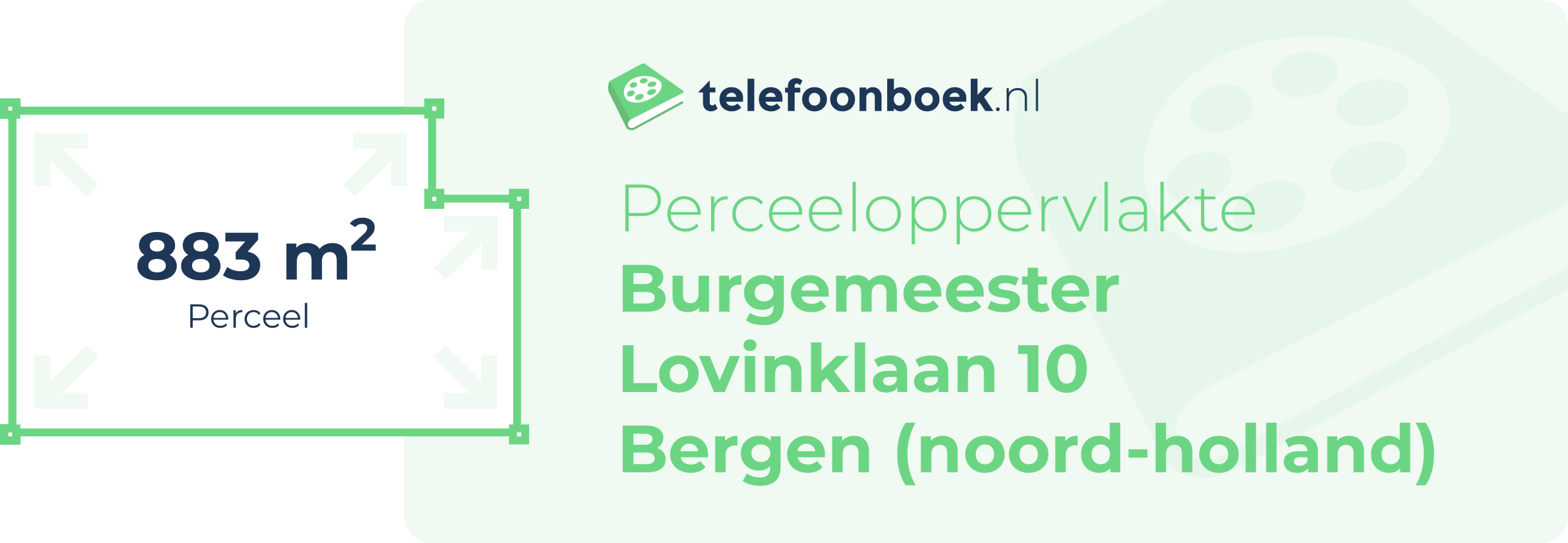 Perceeloppervlakte Burgemeester Lovinklaan 10 Bergen (Noord-Holland)