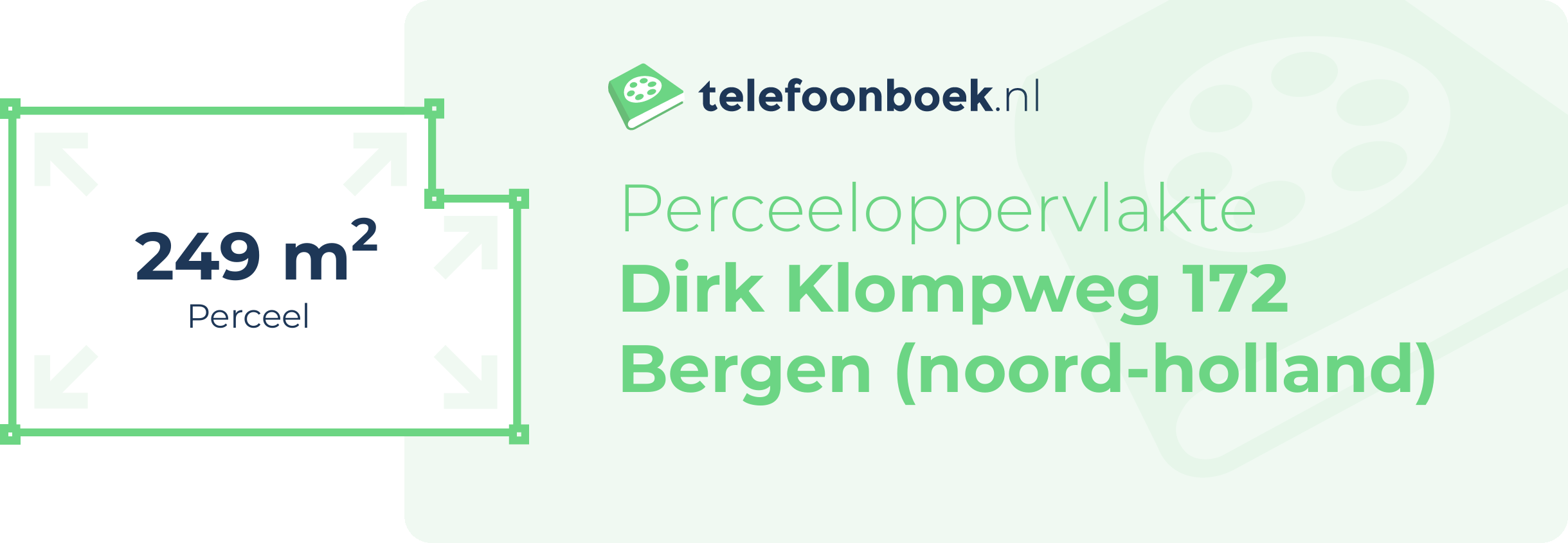 Perceeloppervlakte Dirk Klompweg 172 Bergen (Noord-Holland)