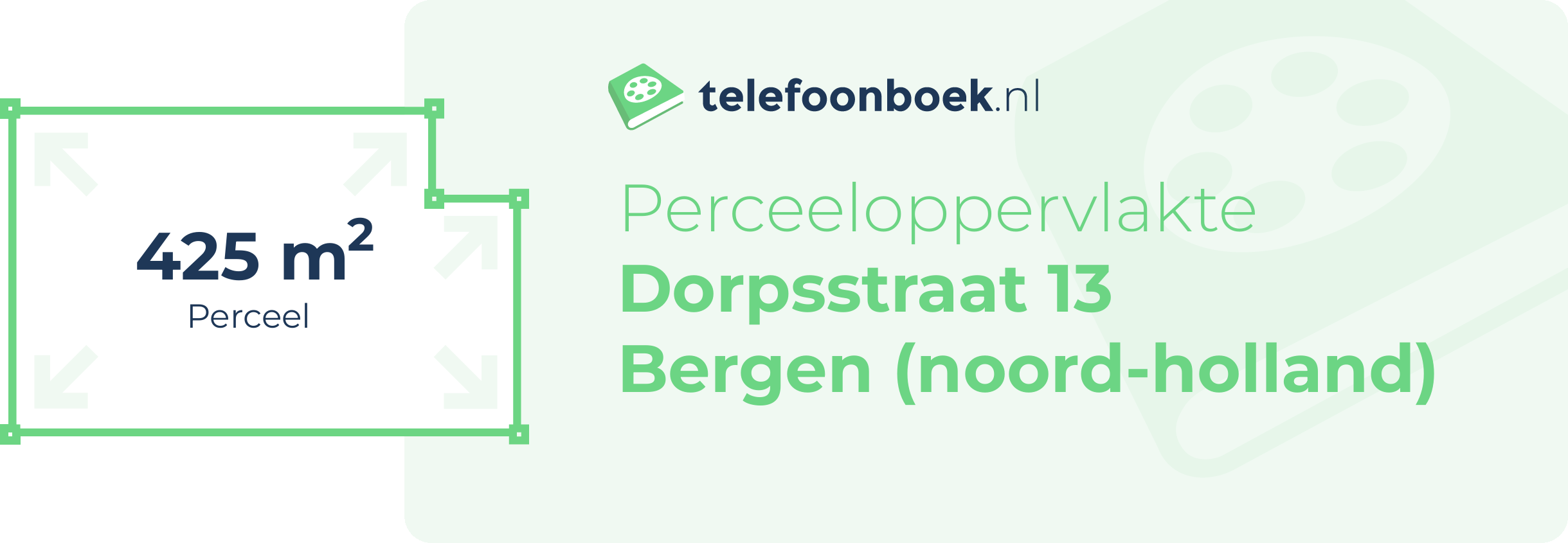 Perceeloppervlakte Dorpsstraat 13 Bergen (Noord-Holland)