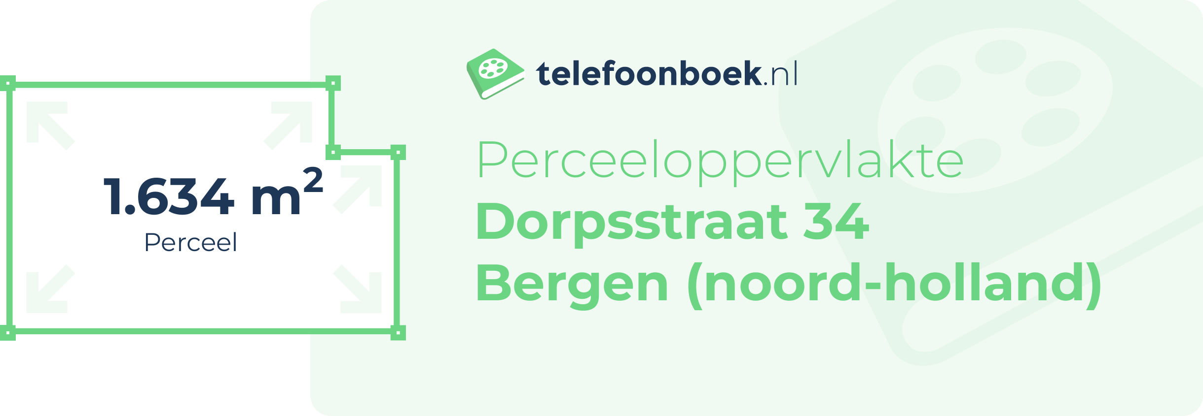 Perceeloppervlakte Dorpsstraat 34 Bergen (Noord-Holland)