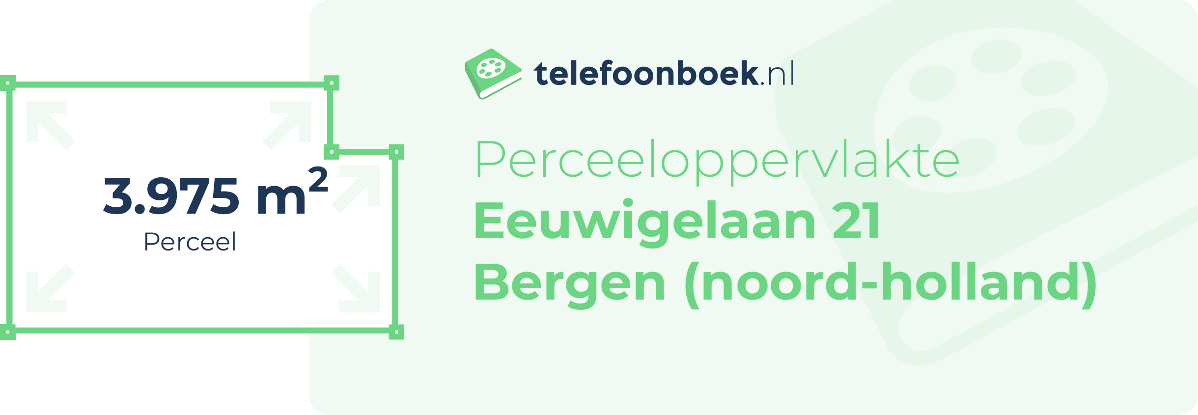 Perceeloppervlakte Eeuwigelaan 21 Bergen (Noord-Holland)