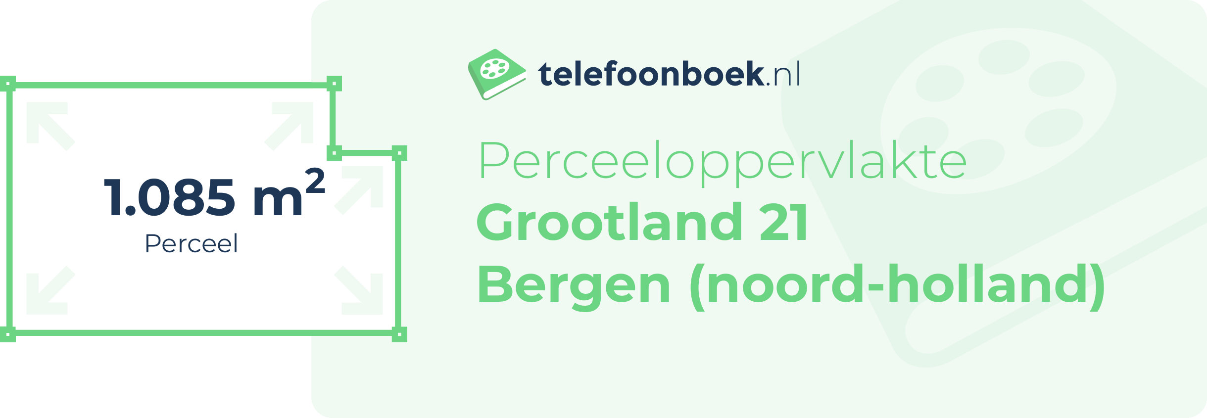 Perceeloppervlakte Grootland 21 Bergen (Noord-Holland)