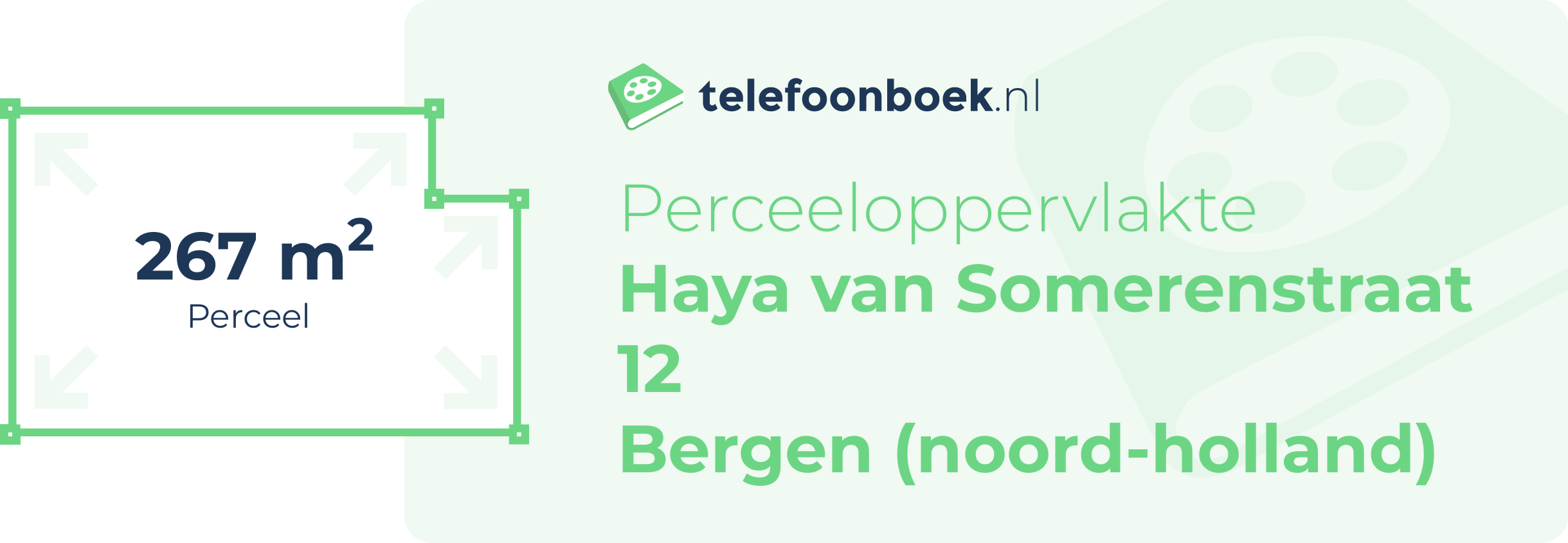 Perceeloppervlakte Haya Van Somerenstraat 12 Bergen (Noord-Holland)